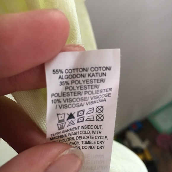 • SOLD // lucky brand pastel burnout ruffle draped tee • - Picture 6 of 8